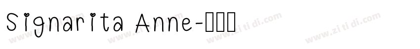 Signarita Anne字体转换